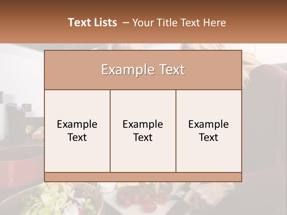 A Couple Of People In A Kitchen Preparing Food PowerPoint Template