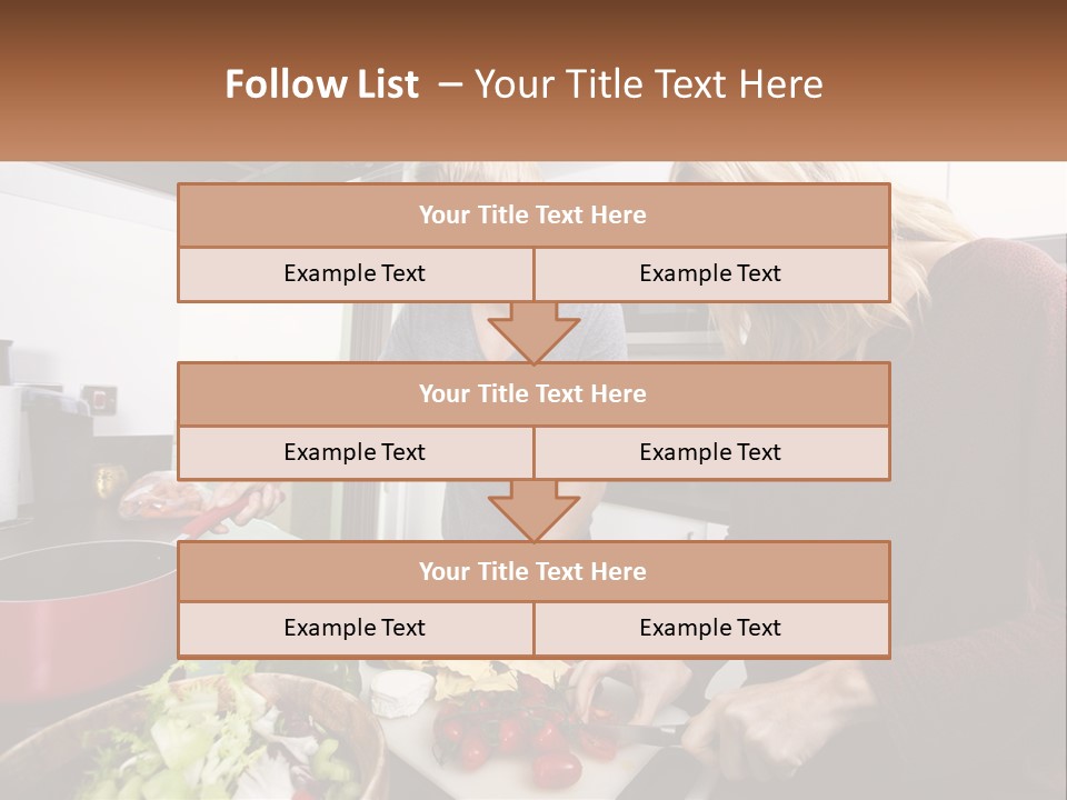 A Couple Of People In A Kitchen Preparing Food PowerPoint Template