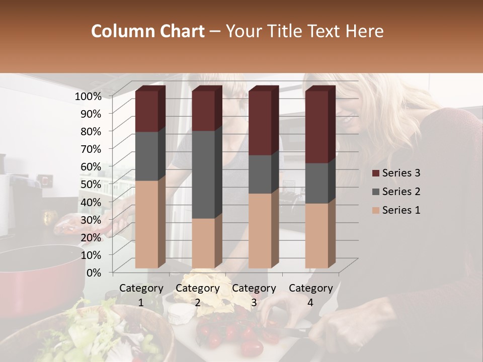 A Couple Of People In A Kitchen Preparing Food PowerPoint Template