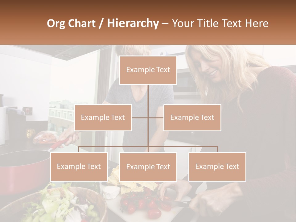 A Couple Of People In A Kitchen Preparing Food PowerPoint Template