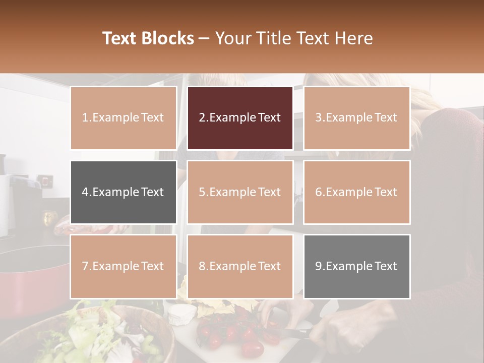 A Couple Of People In A Kitchen Preparing Food PowerPoint Template