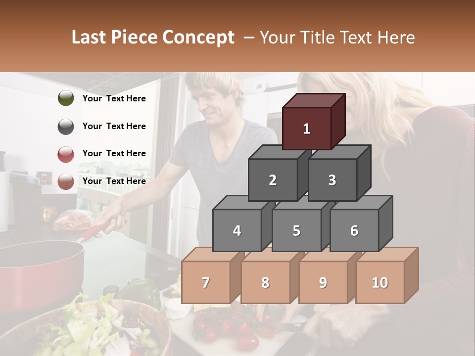 A Couple Of People In A Kitchen Preparing Food PowerPoint Template