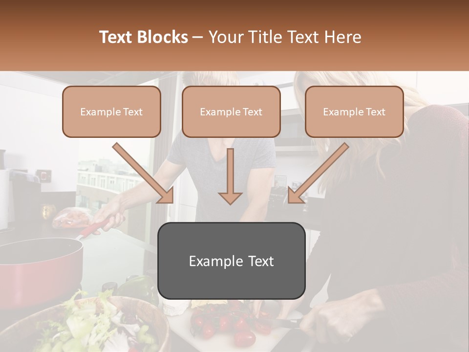 A Couple Of People In A Kitchen Preparing Food PowerPoint Template