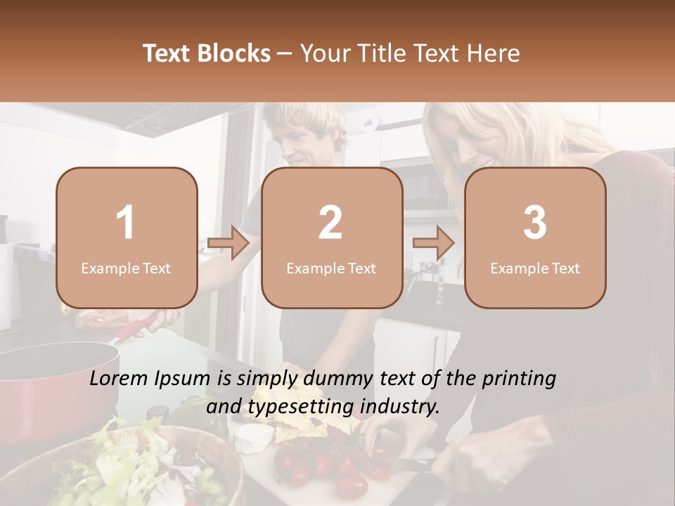 A Couple Of People In A Kitchen Preparing Food PowerPoint Template