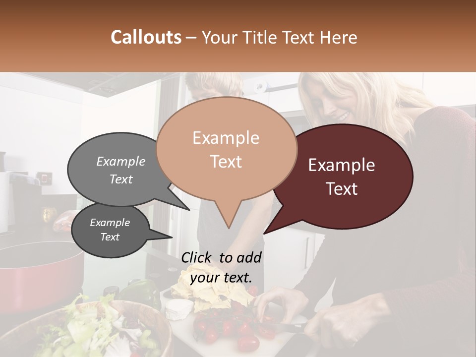 A Couple Of People In A Kitchen Preparing Food PowerPoint Template