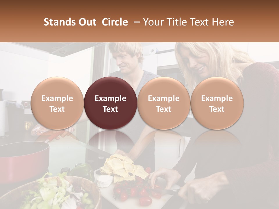 A Couple Of People In A Kitchen Preparing Food PowerPoint Template