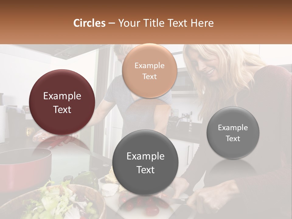 A Couple Of People In A Kitchen Preparing Food PowerPoint Template