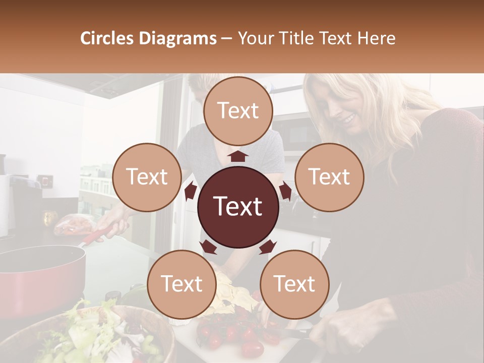 A Couple Of People In A Kitchen Preparing Food PowerPoint Template