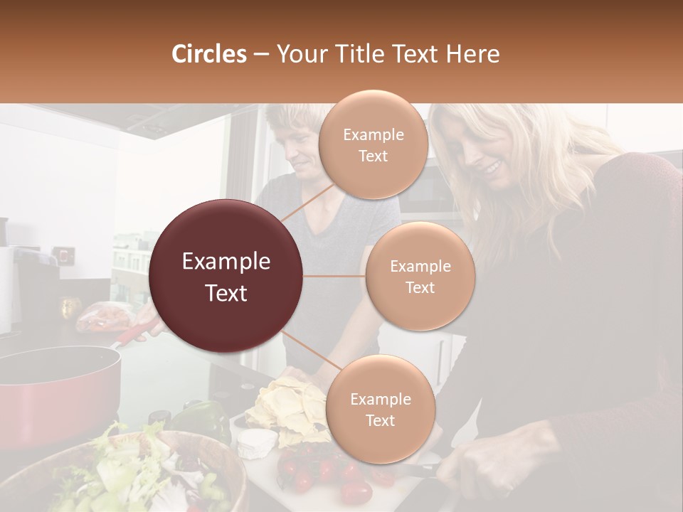 A Couple Of People In A Kitchen Preparing Food PowerPoint Template