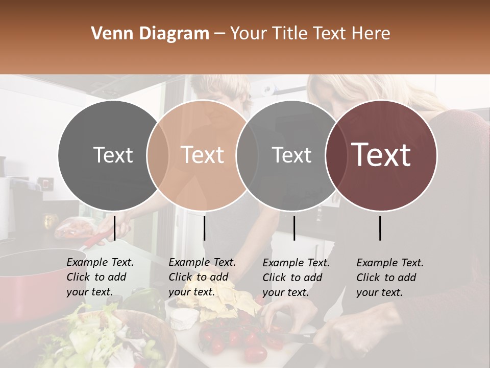 A Couple Of People In A Kitchen Preparing Food PowerPoint Template