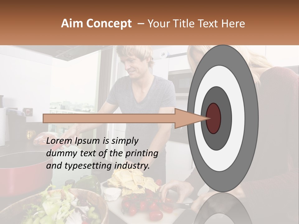 A Couple Of People In A Kitchen Preparing Food PowerPoint Template