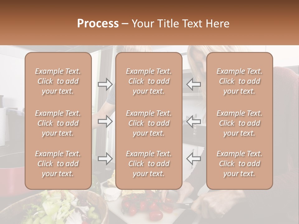 A Couple Of People In A Kitchen Preparing Food PowerPoint Template