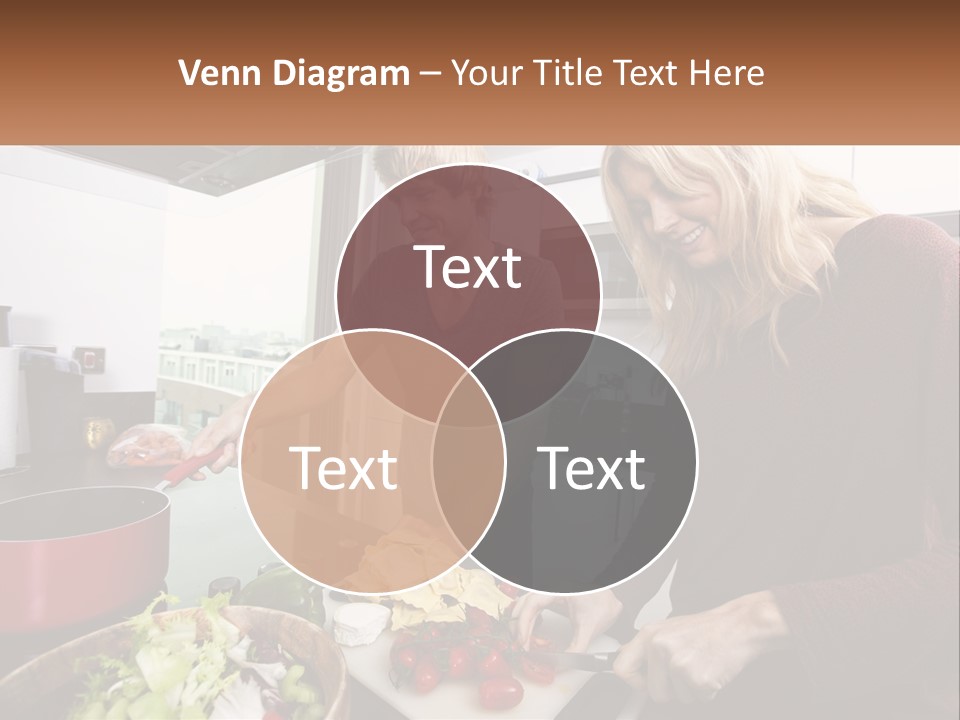 A Couple Of People In A Kitchen Preparing Food PowerPoint Template