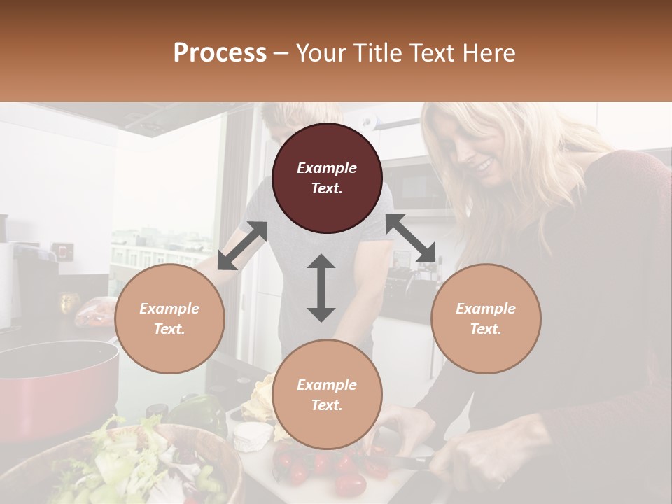 A Couple Of People In A Kitchen Preparing Food PowerPoint Template