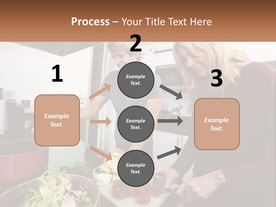 A Couple Of People In A Kitchen Preparing Food PowerPoint Template