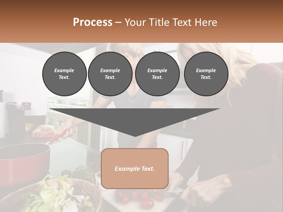 A Couple Of People In A Kitchen Preparing Food PowerPoint Template