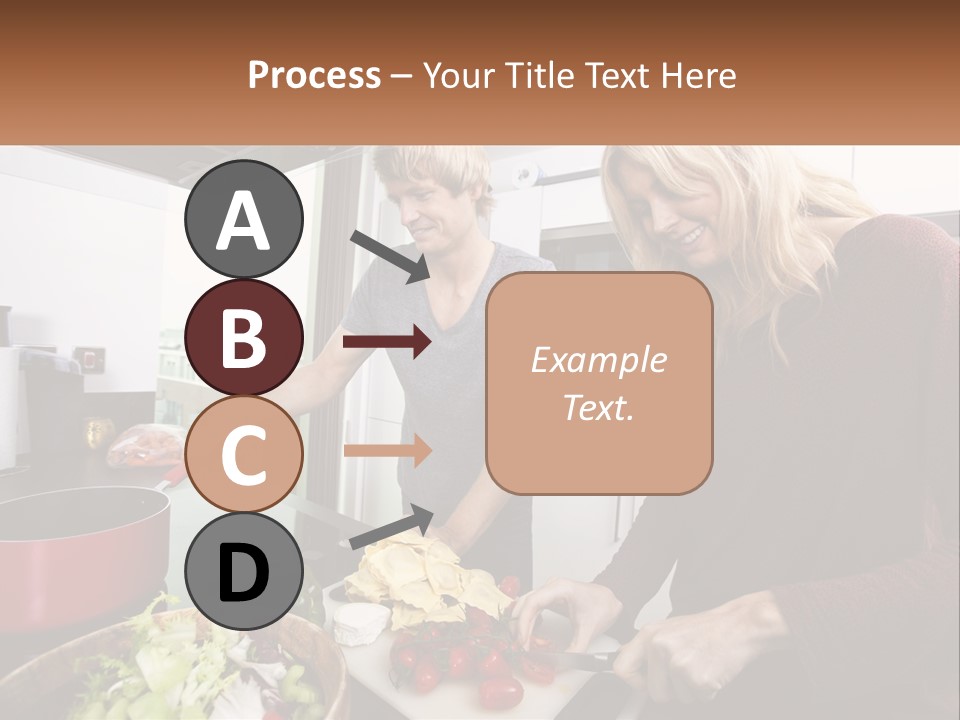 A Couple Of People In A Kitchen Preparing Food PowerPoint Template
