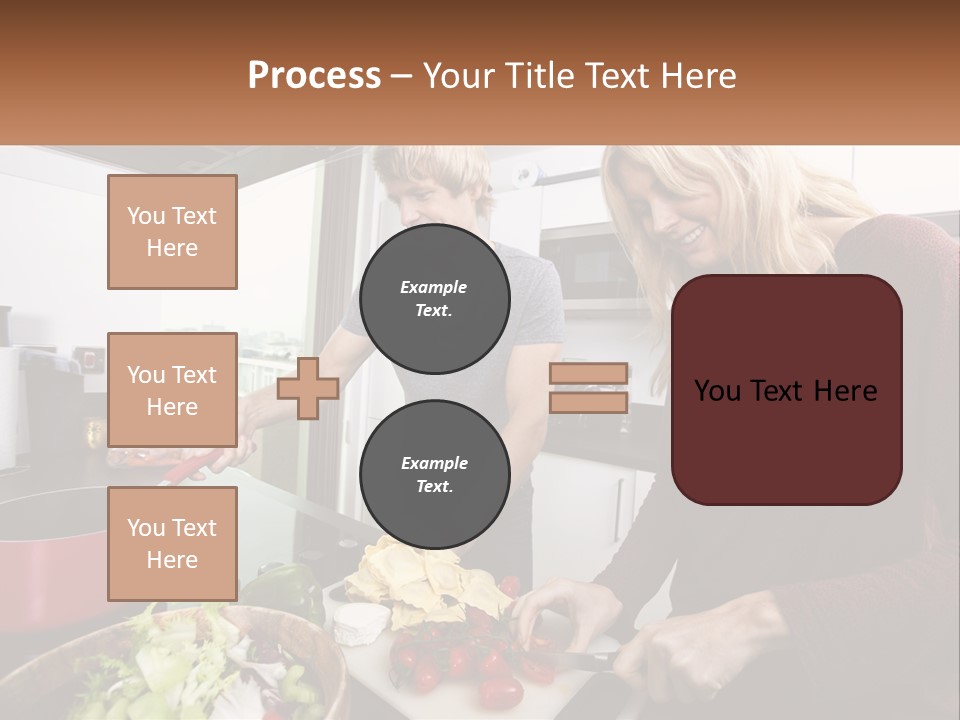 A Couple Of People In A Kitchen Preparing Food PowerPoint Template