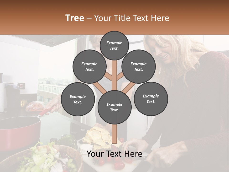 A Couple Of People In A Kitchen Preparing Food PowerPoint Template