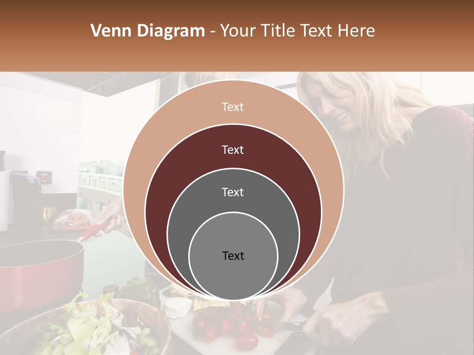 A Couple Of People In A Kitchen Preparing Food PowerPoint Template