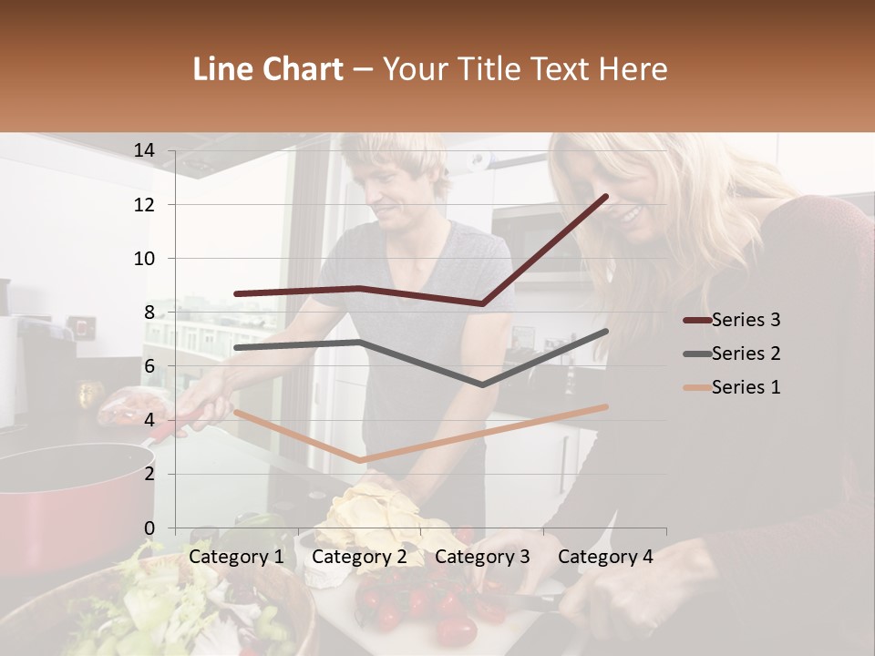 A Couple Of People In A Kitchen Preparing Food PowerPoint Template