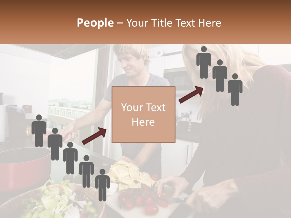 A Couple Of People In A Kitchen Preparing Food PowerPoint Template