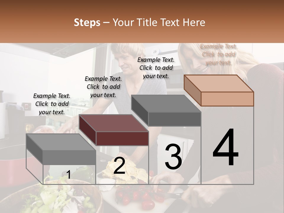 A Couple Of People In A Kitchen Preparing Food PowerPoint Template