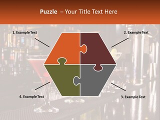 A Row Of Cocktail Glasses Sitting On Top Of A Bar PowerPoint Template