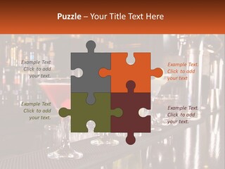 A Row Of Cocktail Glasses Sitting On Top Of A Bar PowerPoint Template