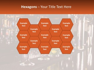 A Row Of Cocktail Glasses Sitting On Top Of A Bar PowerPoint Template