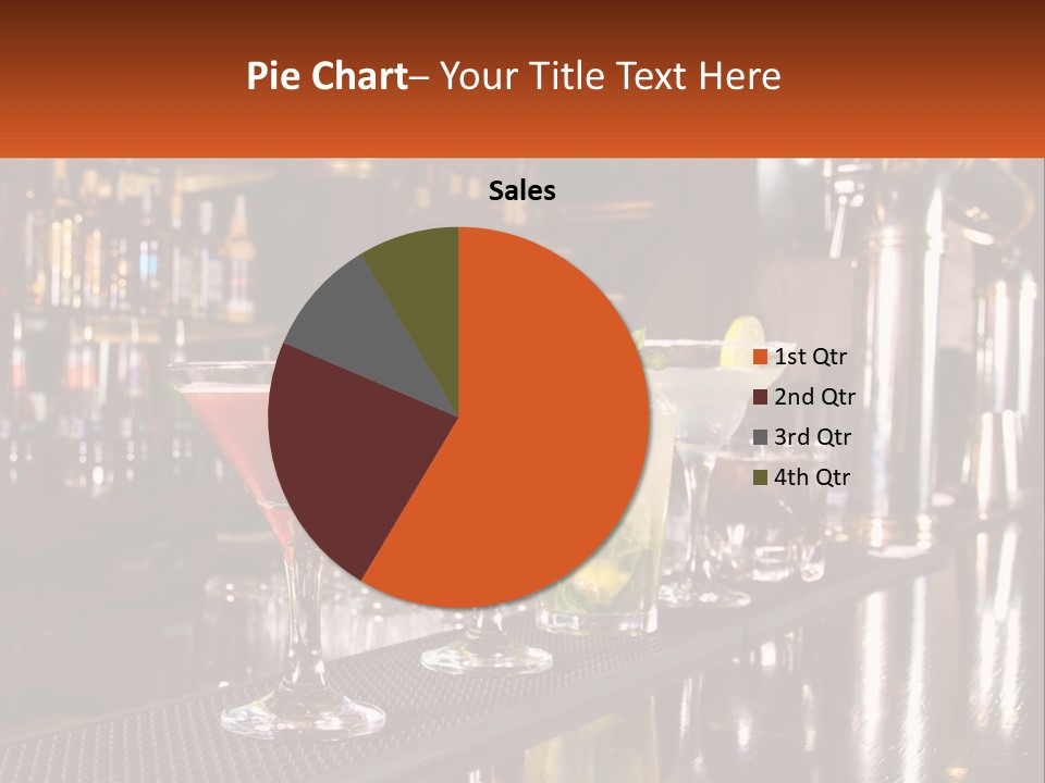 A Row Of Cocktail Glasses Sitting On Top Of A Bar PowerPoint Template