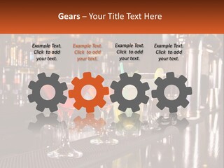 A Row Of Cocktail Glasses Sitting On Top Of A Bar PowerPoint Template