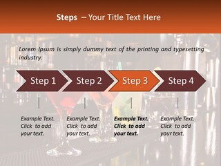 A Row Of Cocktail Glasses Sitting On Top Of A Bar PowerPoint Template