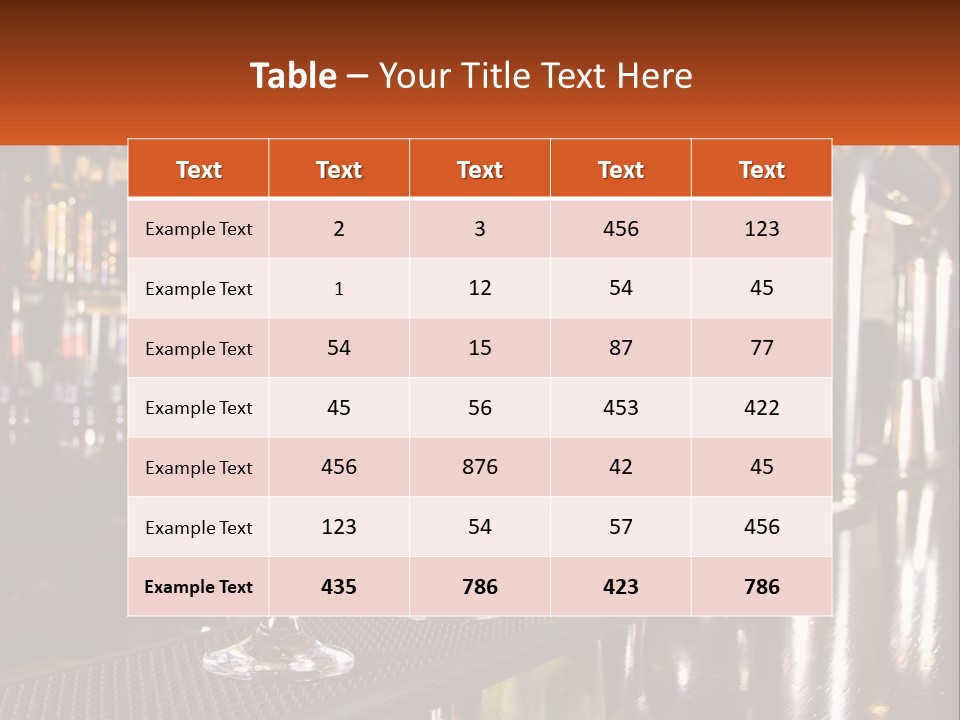 A Row Of Cocktail Glasses Sitting On Top Of A Bar PowerPoint Template