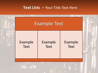 A Row Of Cocktail Glasses Sitting On Top Of A Bar PowerPoint Template