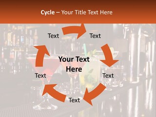 A Row Of Cocktail Glasses Sitting On Top Of A Bar PowerPoint Template
