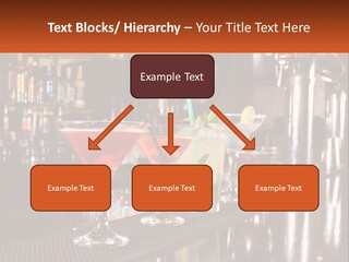 A Row Of Cocktail Glasses Sitting On Top Of A Bar PowerPoint Template