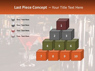 A Row Of Cocktail Glasses Sitting On Top Of A Bar PowerPoint Template