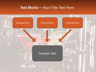 A Row Of Cocktail Glasses Sitting On Top Of A Bar PowerPoint Template