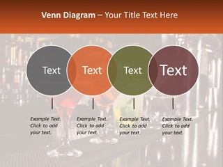 A Row Of Cocktail Glasses Sitting On Top Of A Bar PowerPoint Template