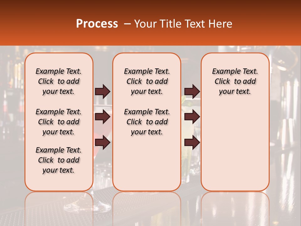 A Row Of Cocktail Glasses Sitting On Top Of A Bar PowerPoint Template