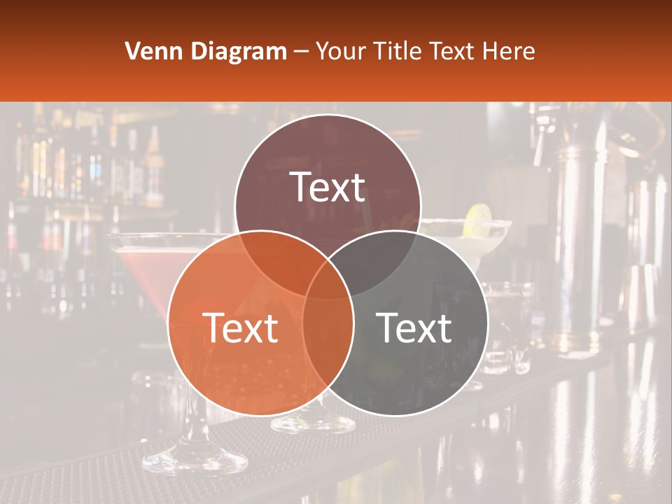 A Row Of Cocktail Glasses Sitting On Top Of A Bar PowerPoint Template