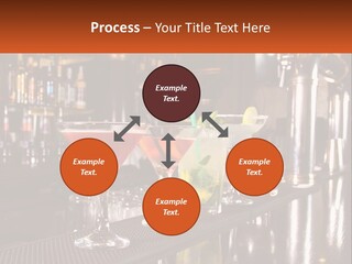A Row Of Cocktail Glasses Sitting On Top Of A Bar PowerPoint Template