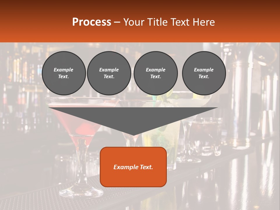 A Row Of Cocktail Glasses Sitting On Top Of A Bar PowerPoint Template