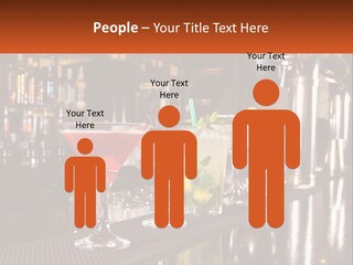 A Row Of Cocktail Glasses Sitting On Top Of A Bar PowerPoint Template