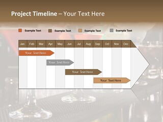 A Row Of Different Colored Drinks On A Bar PowerPoint Template