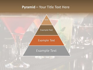 A Row Of Different Colored Drinks On A Bar PowerPoint Template