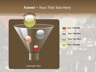 A Row Of Different Colored Drinks On A Bar PowerPoint Template