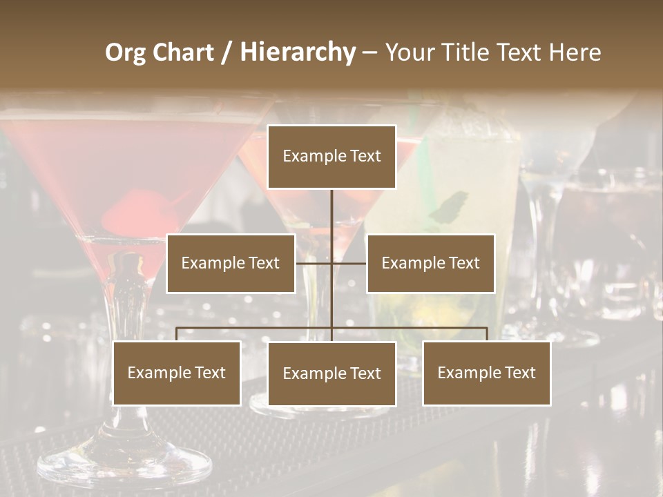 A Row Of Different Colored Drinks On A Bar PowerPoint Template