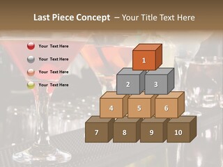 A Row Of Different Colored Drinks On A Bar PowerPoint Template